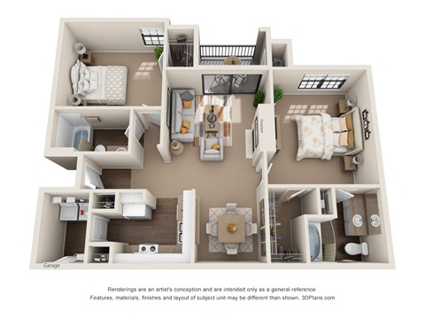 Dogwood Floor Plan at Ventana Oaks Apartments, Austin, TX, 78717